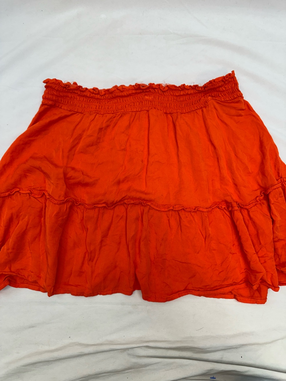 Anthropologie Bright Orange Tiered A-Line Skirt M